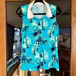 Tommy Bahama, golf shirt, tropical print size medium